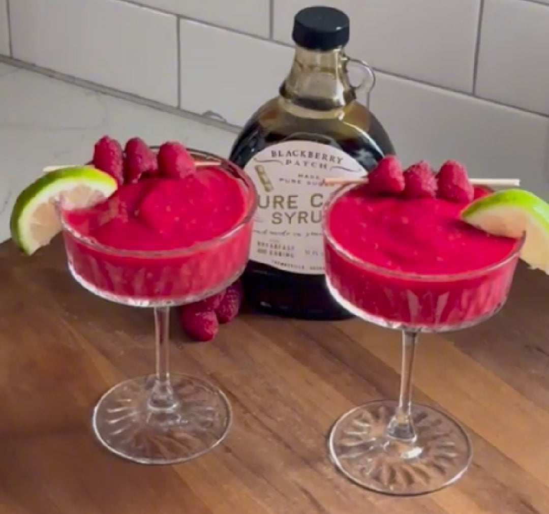 Raspberry Lime Mocktail Margaritas