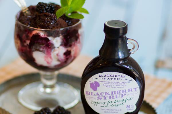 Recipe photo of Brownie Parfait using Blackberry Patch Premium Blackberry Syrup