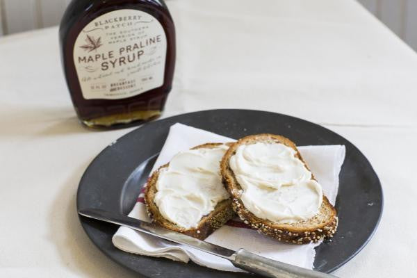Recipe photo of Maple Praline Goat Cheese Toast using Blackberry Patch Maple Praline Syrup