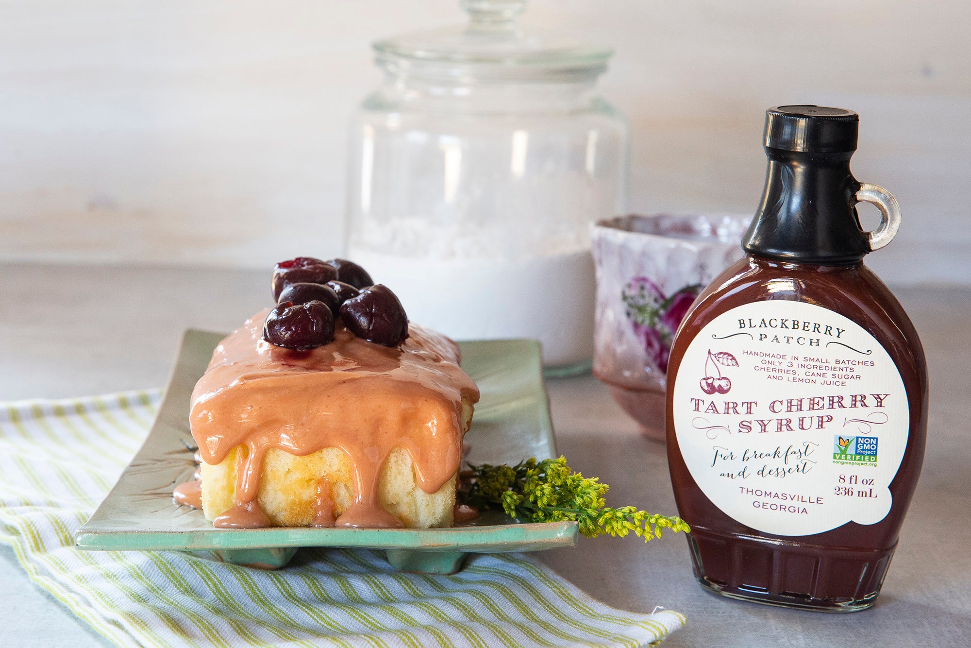 Recipe photo of Cherry Glaze using Blackberry Patch Premium Tart Cherry Syrup
