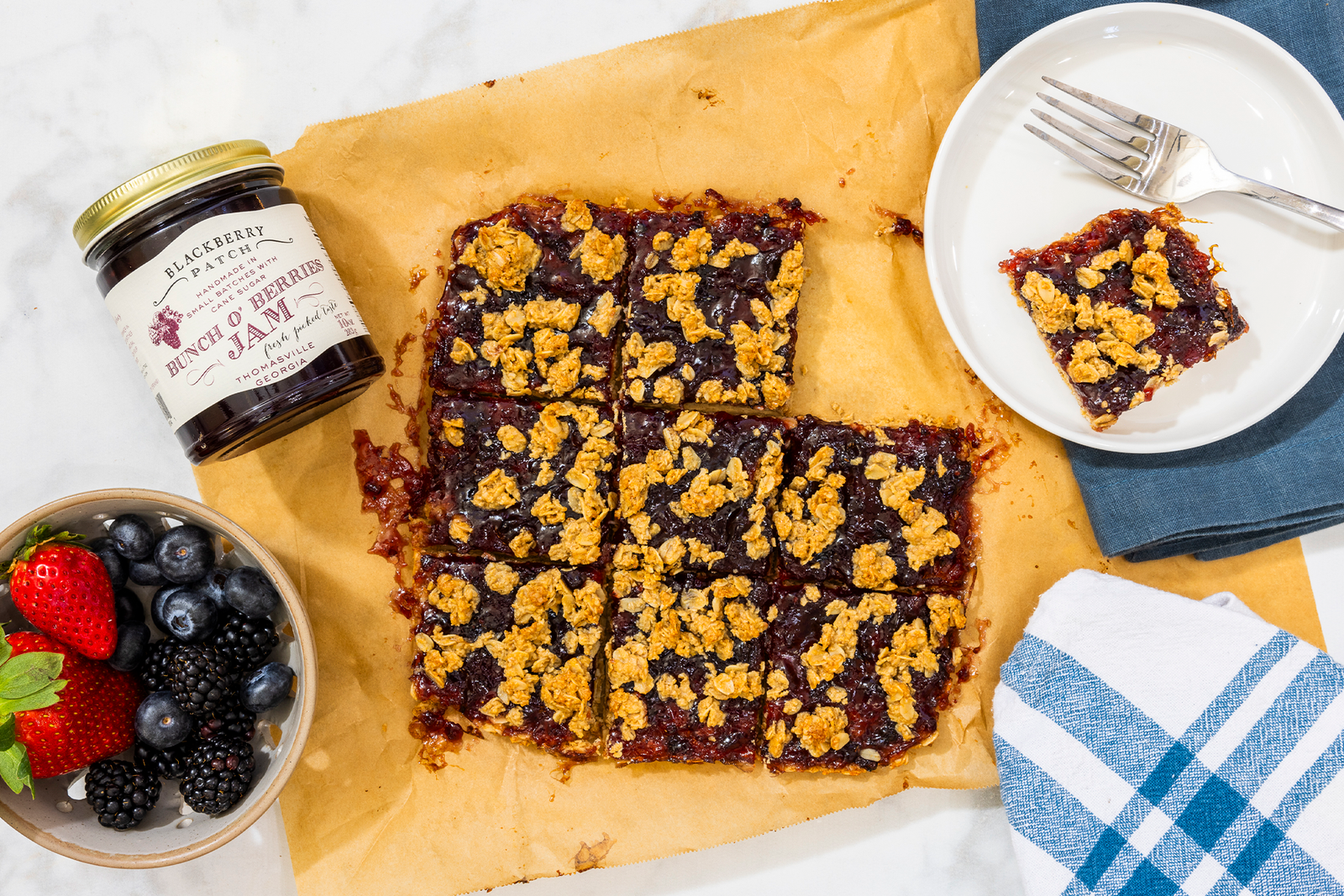 PB&J Oat Bars - Blackberry Patch Fruit Syrups, Preserves and Condiments