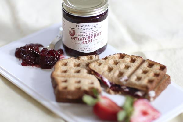 Recipe photo of Cream Cheese Waffle Sandwich using Blackberry Patch Strawberry Jam