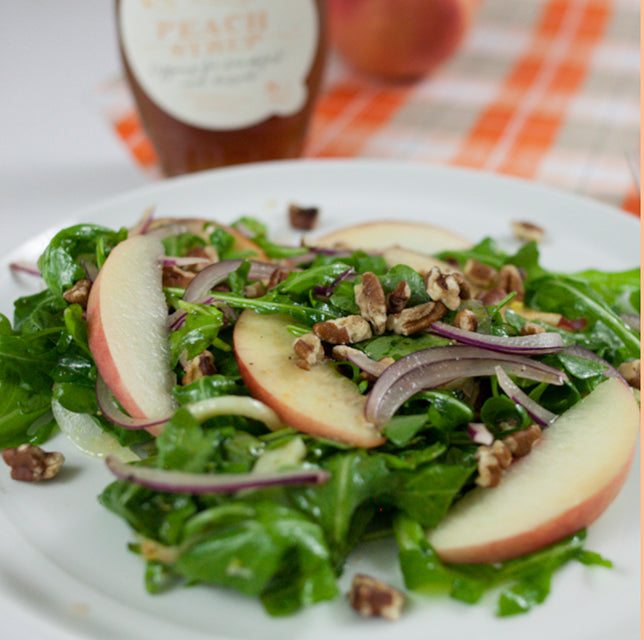 Recipe photo of Peach Fall Salad using Blackberry Patch Premium Peach Syrup