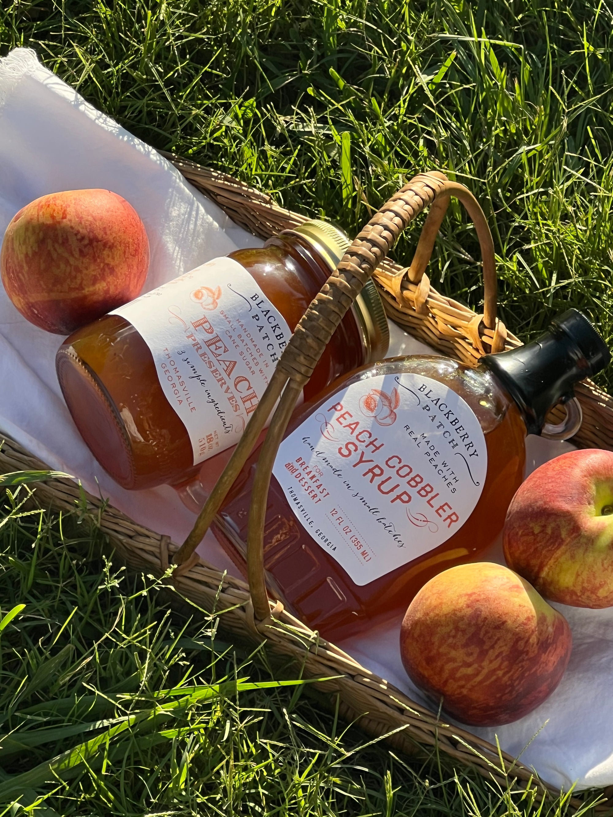 Handled Mug Peach Preserves - Blackberry Patch Fruit Syrups