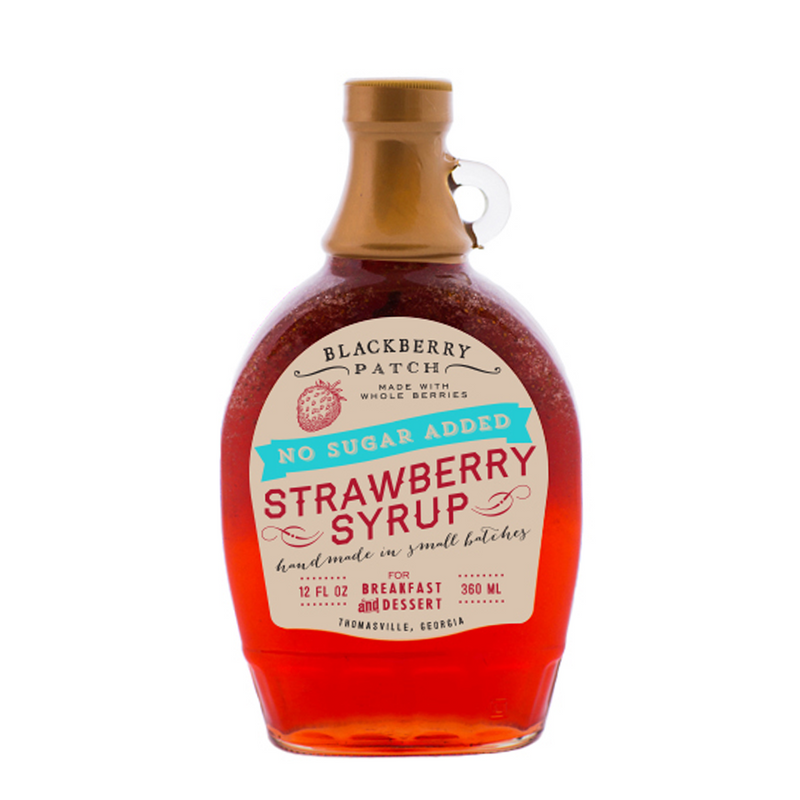 No Sugar Added Strawberry Syrup Blackberry Patch Fruit Syrups